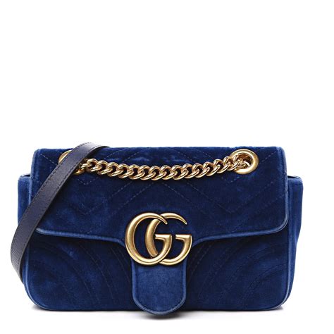 gucci marmont velvet cobalt blue|gucci marmont belt black women.